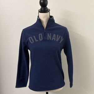 Old Navy Kids Navy Blue Quarter-Zip Hoodie